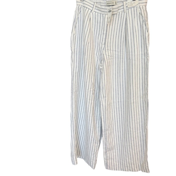 Abercrombie & Fitch 8R (29)NWT Sloane linen blend ultra Wide Leg high waist pant - Picture 3 of 16
